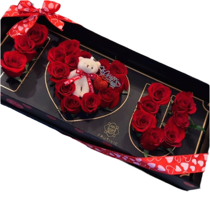 🌹 “I ❤️ U” Rose Box — F‑066