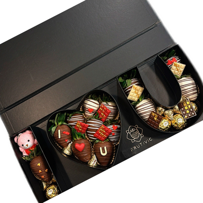 🍓 I ❤️ U Personalized Chocolate‑Covered Strawberry Box — F‑002