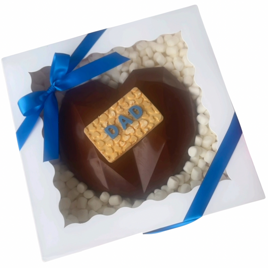 (F-084) Breakable Chocolate Heart Surprise (Marshmallow)