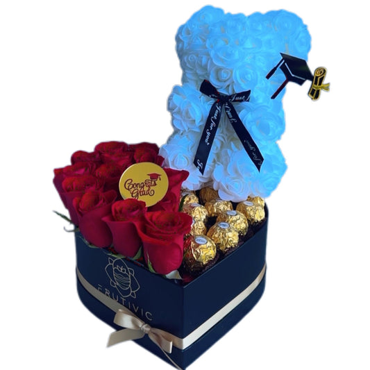 (F-022) Red Rose & Chocolate