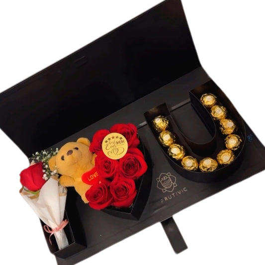 (F-081) I Love You Rose Box