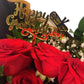(F-040)  Red Rose Cascade Bouquet