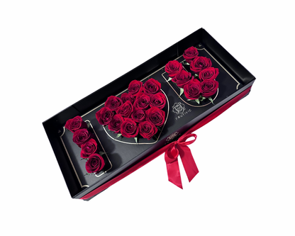 🌹 “I ❤️ U” Rose Box — Classic Rose Edition — F‑006